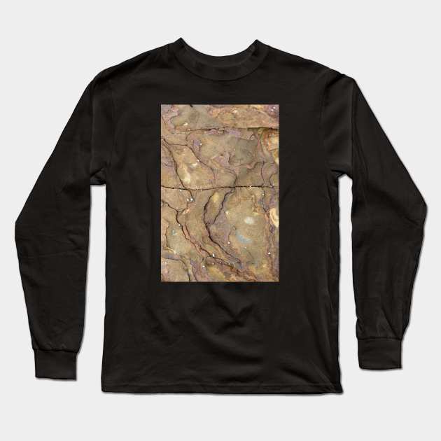 Beach side intimate rock texture Long Sleeve T-Shirt by textural